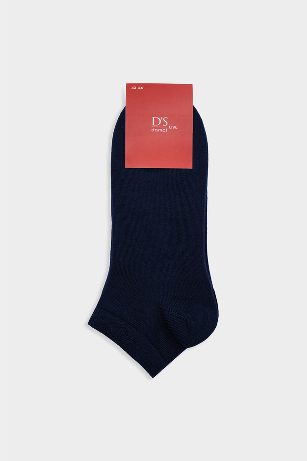 Ds Damat Navy Blue Cotton Sports Booties Socks