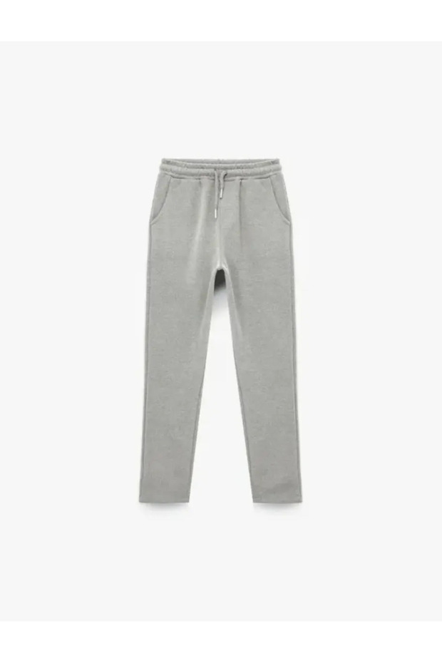 Basic Sweatpants with Elastic Waist Pocket Detail