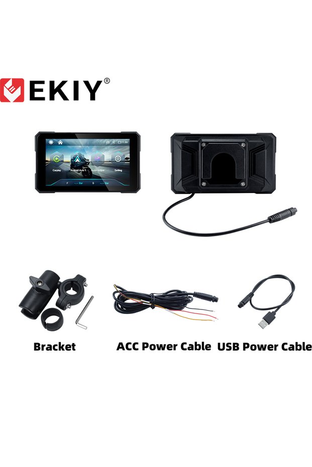 None M15 EKIY 5.0 inch Wireless CarPlay Moto Android Auto Portable Digital Motorcycle Dashboard GPS