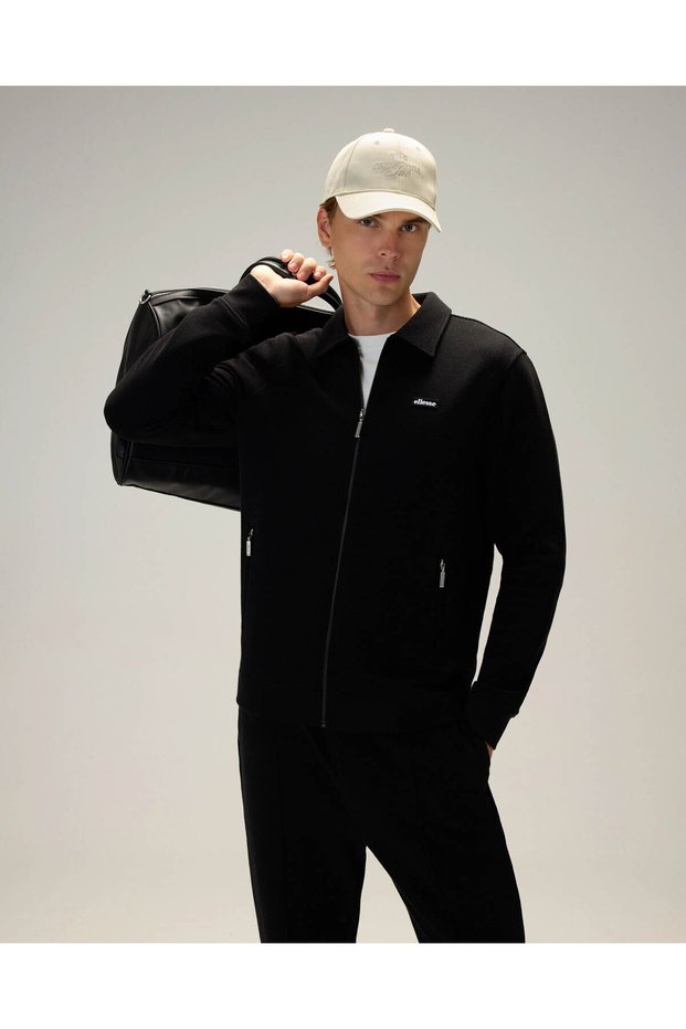 سويت شيرت رجالي أسود بسحّاب 6WM1009