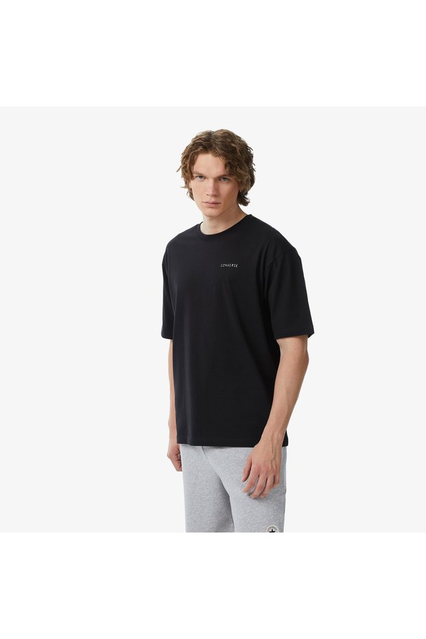 Men's Black Graphic Printed T-Shirt