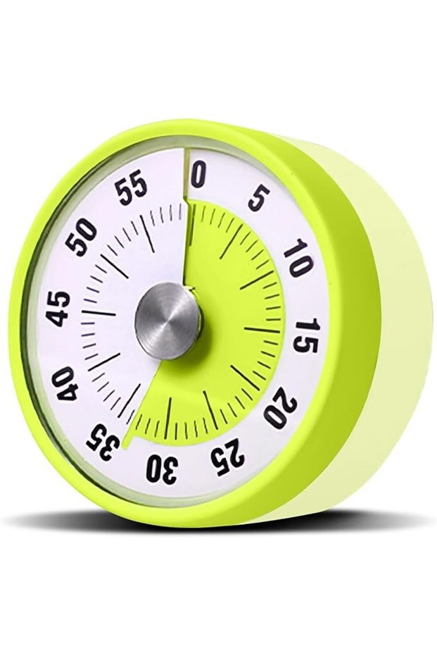 Sinboshi 60-Minute Visual Countdown Timer, Mechanical Kitchen Timer for Classroom Use for Children and Adults, Timer m