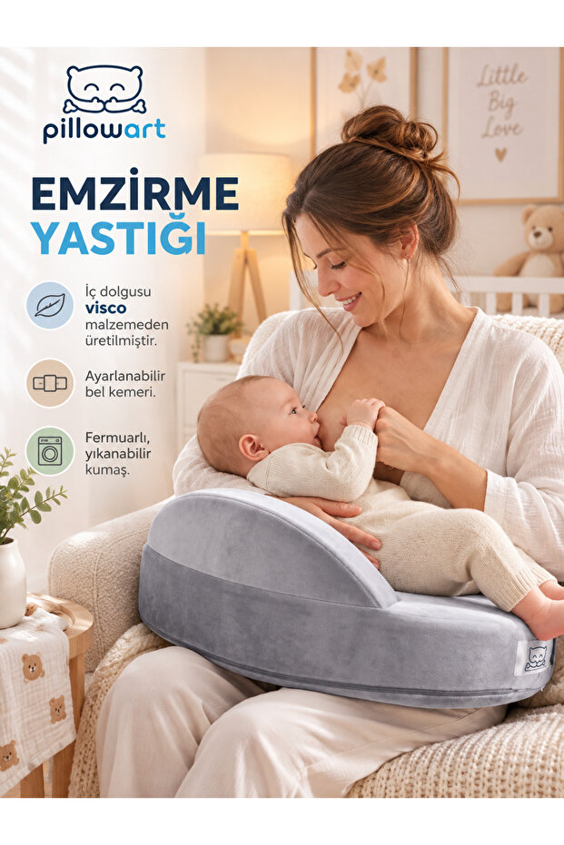 Premium Breastfeeding Pillow – Ergonomic Design with Visco Memory Foam Support