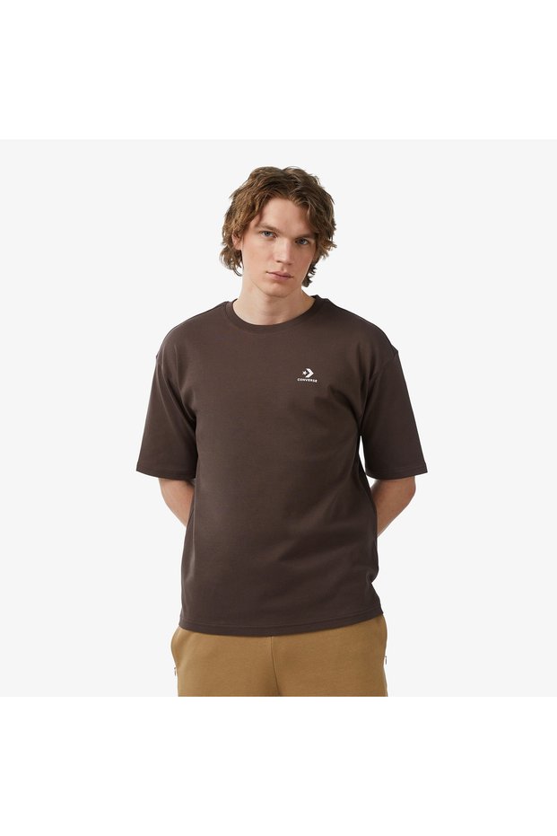Men's Chevron Printed Brown T-Shirt