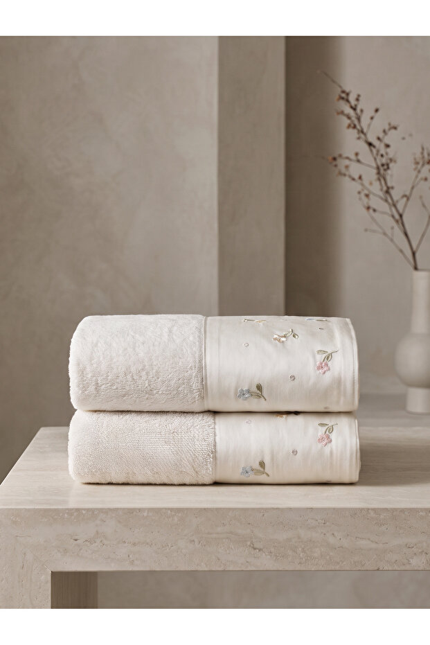 Serpenti 2-Piece Embroidered Hand Towel Set 50X90 cm