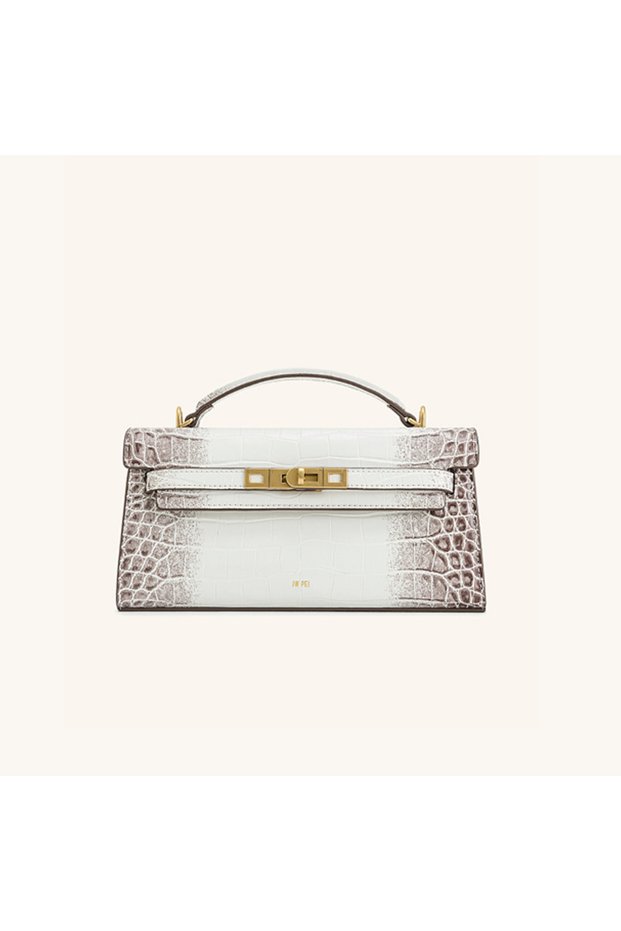 New Crocodile-Embossed Top-Handle Bag
