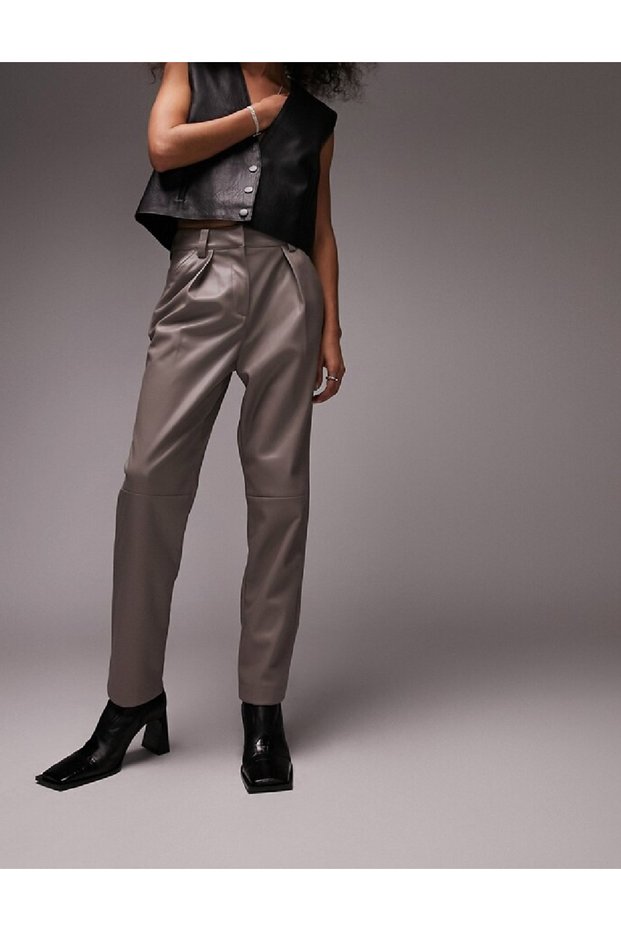 Faux Leather pants, Brown