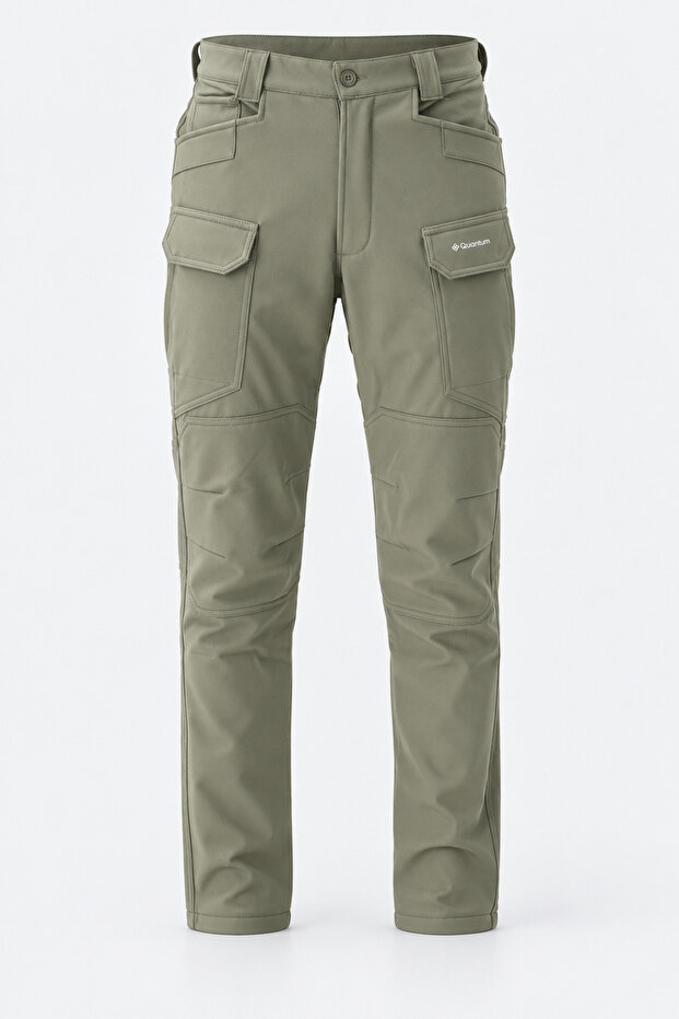 Men's Winter Fleece-Lined Windproof Soft Shell Tactical Pants - E231
