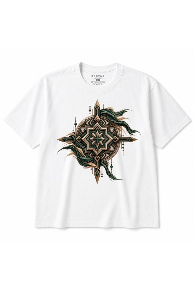 Desert Dynasty Emerald Star Geometric Graphic T-Shirt
