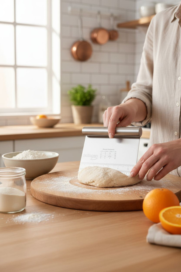 Steel Dough Cutter & Scraper & Pastry Shaping Tool