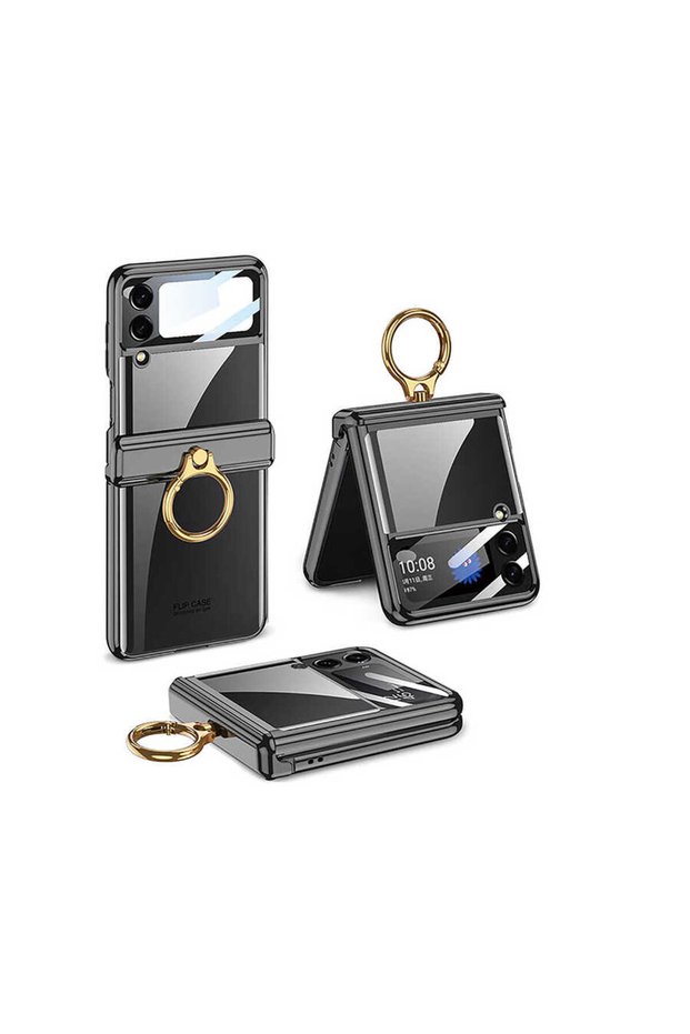 Galaxy Z Flip 4 Case Tkng Ring on the Phone Lens Protection Case