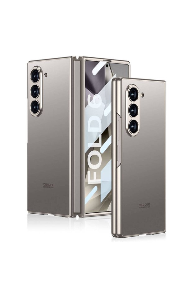 Galaxy Z Fold 6 Case Titanium Metal Design Kipta Caz Case
