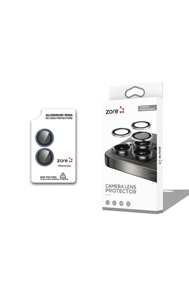iPhone Duo Camera Lens Protector Sapphire Non-Distorting Image Quality Anti-Glare Premium
