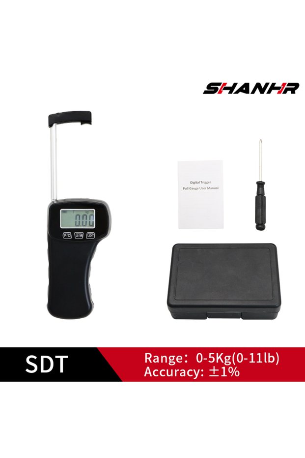 0-5Kg(0-11)lb SHANHR Digital Tenision Meter Force Gauge Push Pull Gauge Portable Force Meter with Un