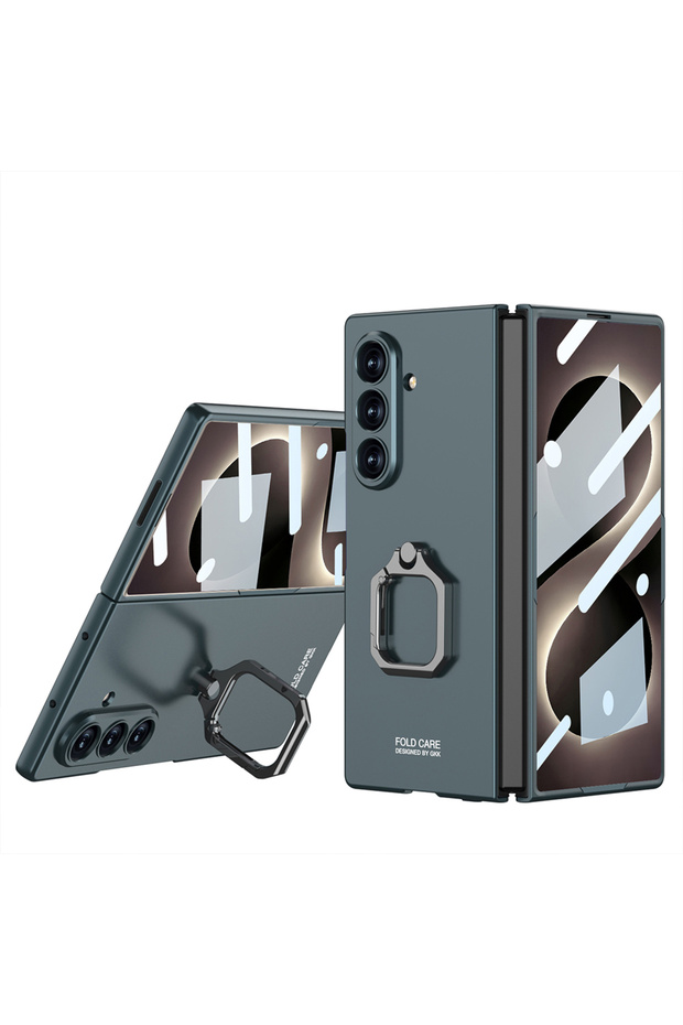 Galaxy Z Fold 8 Ultra Case Omsy Kıpta Flip Ring Camera Protected Case