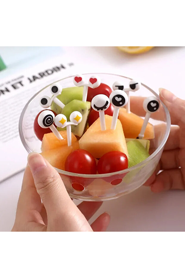Cute Cartoon Eyes Mini Food Picks Bento Box Fruit Skewers Decorative Sandwich Buffet Forks