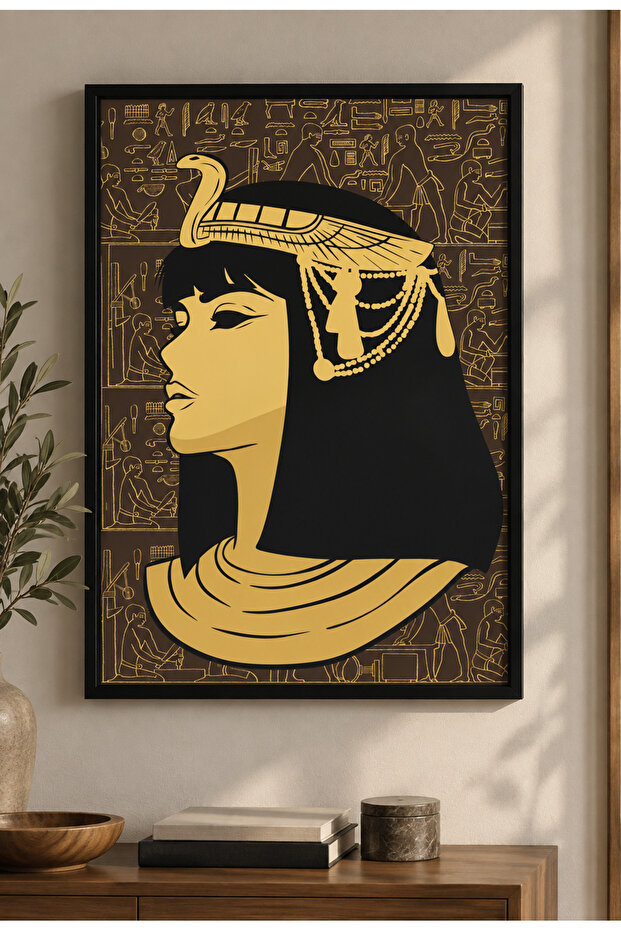 Cleopatra Tasarımlı Çerçeveli Poster
