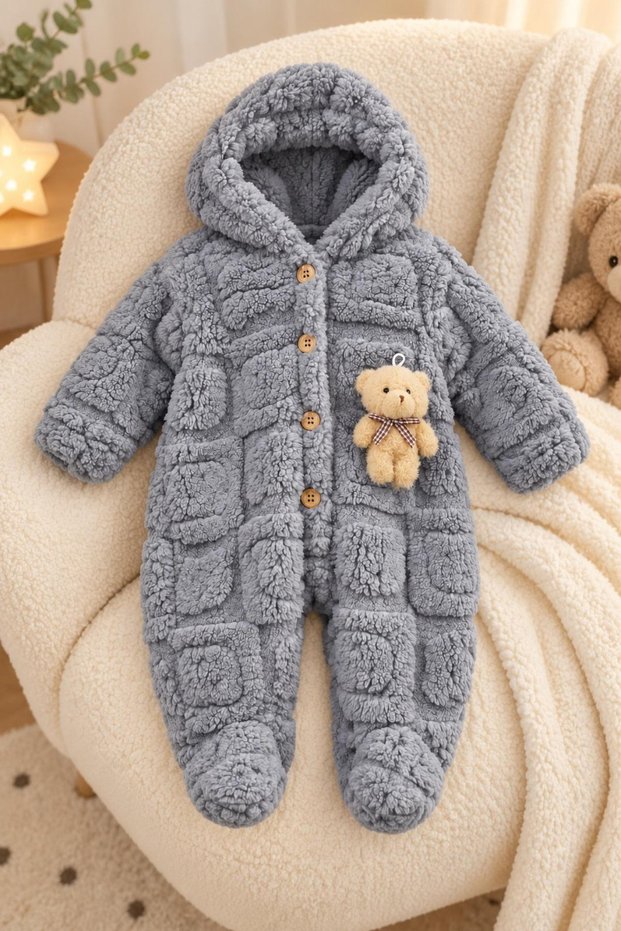 Girl and Boy Baby Rabbit and Bear Toy Plush Jumpsuit Tlm0301