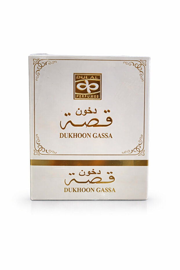 DUKHOON GASSA Premium Oud Bakhoor with Saffron, Rose & White Musk By DULAL PERFUME