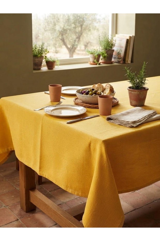 Zorluteks Yellow Tablecloth 140X220 cm