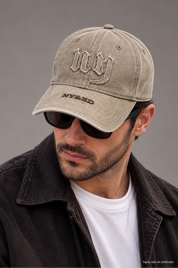 Unisex Embroidered Hat Antique Washed Vintage Sports Cap Daily Adjustable Baseball Cap
