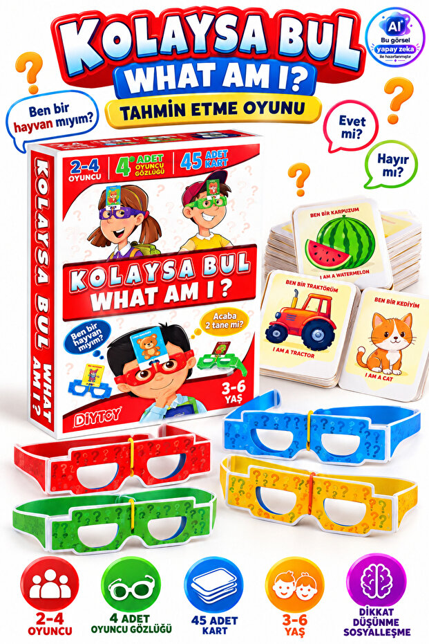 Easy If Find and Guess Game - Educational Box Game with 45 Cards