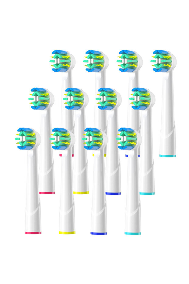 12pcs 4/8/12/16pcs Floss Clean Replacement Brush Head Compatible With Oral-B Electric Toothbrush Pro