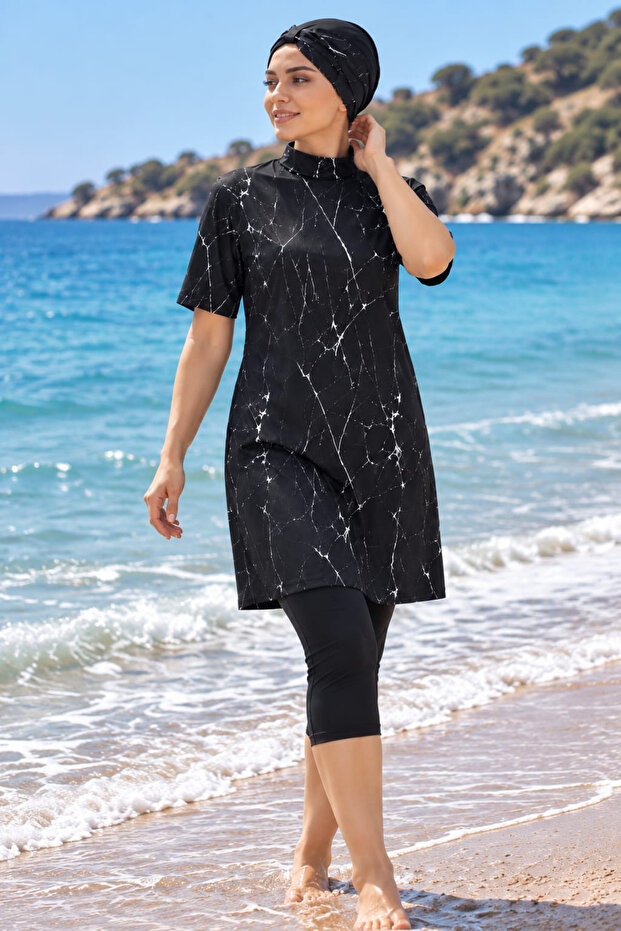 Plus Size Water Repellent Quick Drying Swimsuit Set