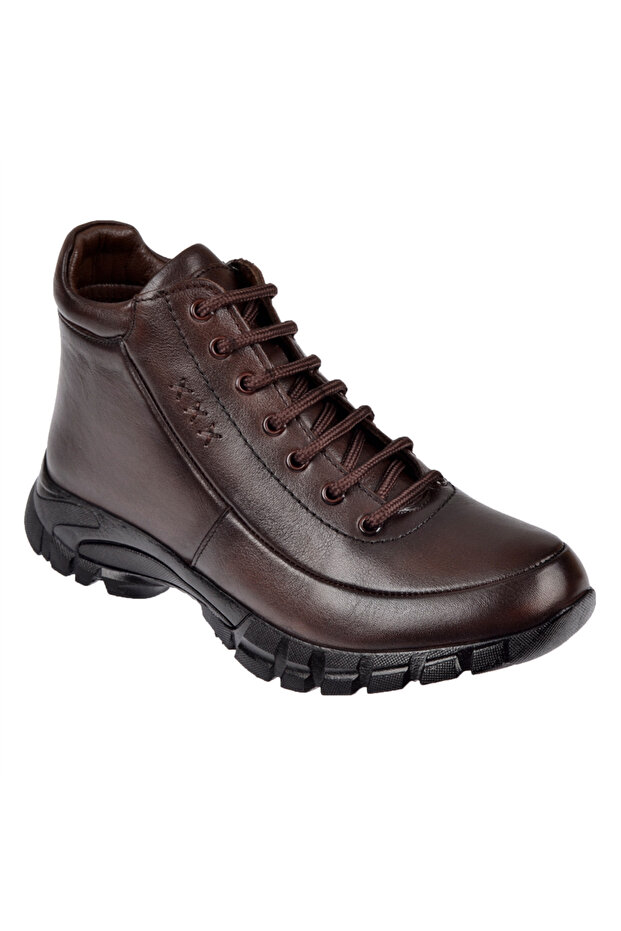 Genuine Leather Comfort Women's Boots Voy-9398 Brown