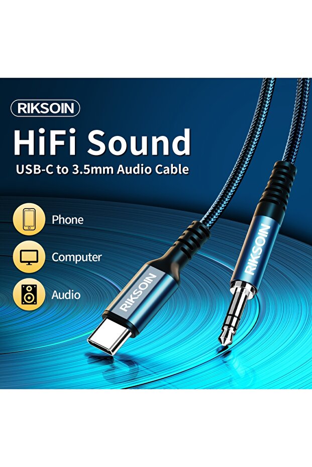 3m USB C to 3.5mm Aux Audio Cable Nylon Braided Audio Adapter Compatible with iPhone 17 16 15 Series