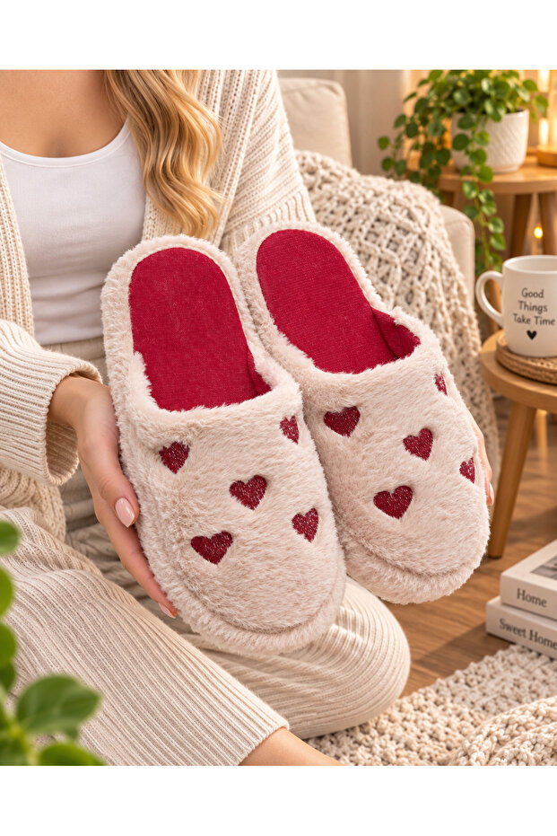 Lovely Model Women's House Slippers - Warm and Fluffy Slippers with Noise-Free Soles