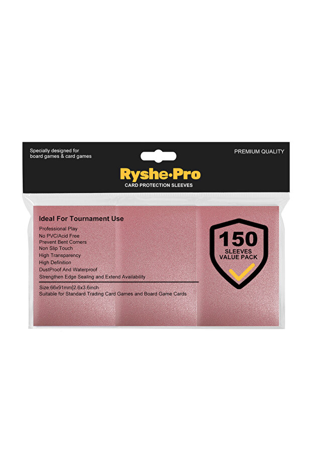 150pcs Rose gold 100PCS 66x91mm Matte Standard Size Card Sleeves TCG Trading Cards Protector For Tar