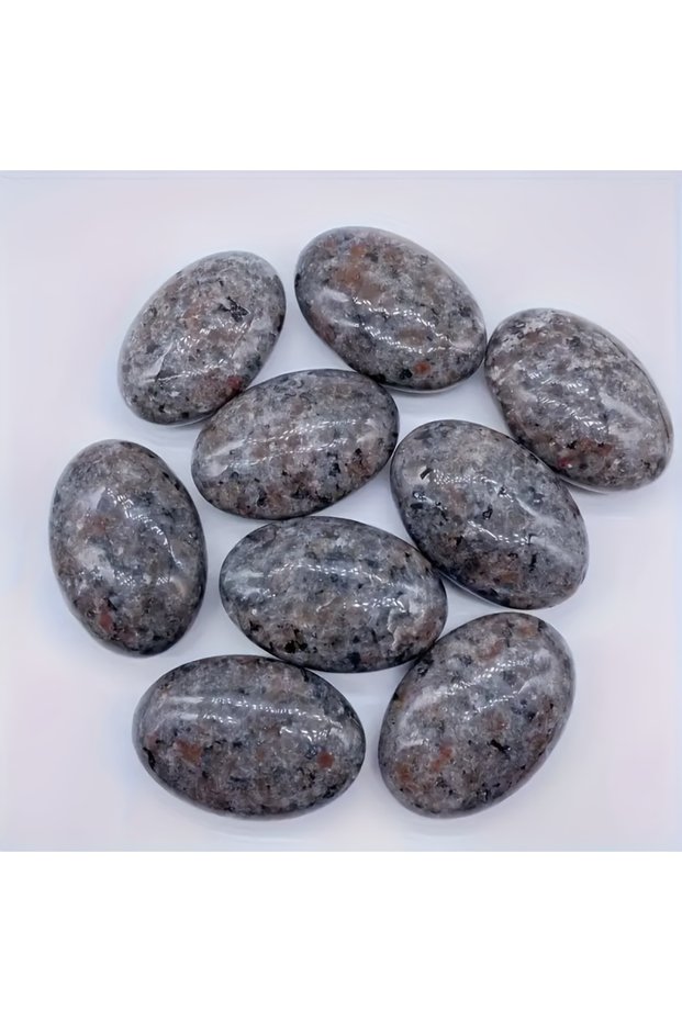 1pc Grey Natural Yooperlite Stone Crystal Palm Rock Flame Stone, UV Light Reactive, Syenite With Flu