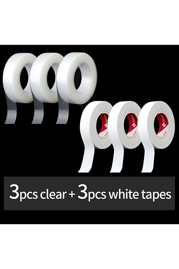 3 each Eyelash Extension Tape Makeup 6 PCs Breathable Anti-allergy Easy to Tear Micropore Tape Profe