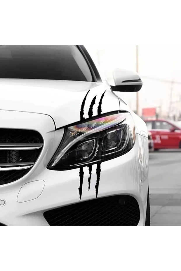 Black 1PC 40x12cm Ghost Claw Scratch Sticker Dazzling Car Stickers Art Design Fun Car Lights Styling