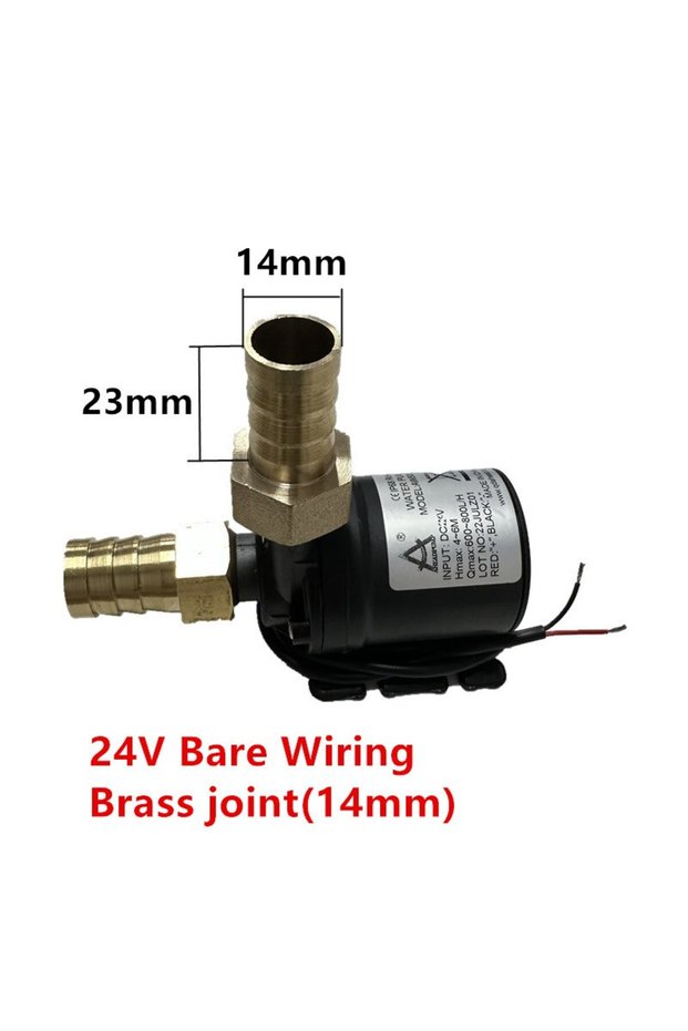 24V line Brass joint DC12V 24V Water Pumps Lift 5M 800L/H Solar Brushless Motor Water Circulation Wa