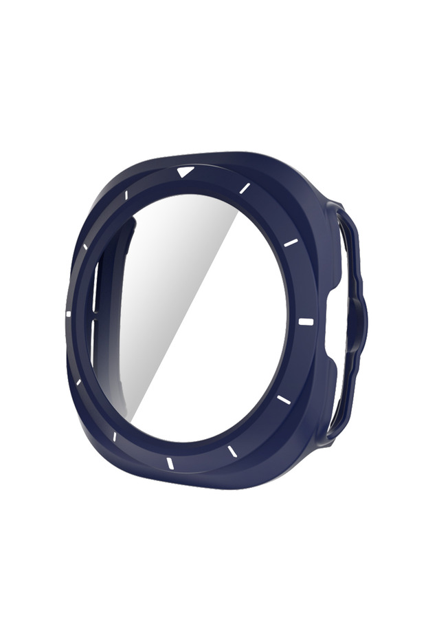 Watch 7 Ultra 47mm Mid Blue White For Samsung Galaxy Watch Ultra 47mm Hard Case Tempered Glass Scree