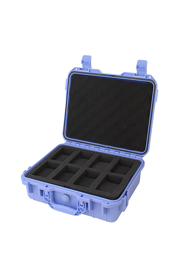 blue 8-Grid High-End Watch Case Collection Watch Antique Protection Safety Box Colorful Sponge Thick