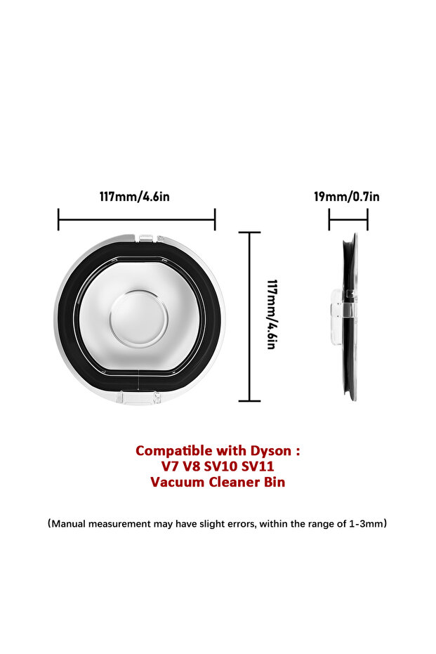 1pc V7 V8 Dust Bucket Dust Bin For Dyson V7 V8 V11 V15 V10 V12Slim Vacuum Cleaner Canister Bin Dust