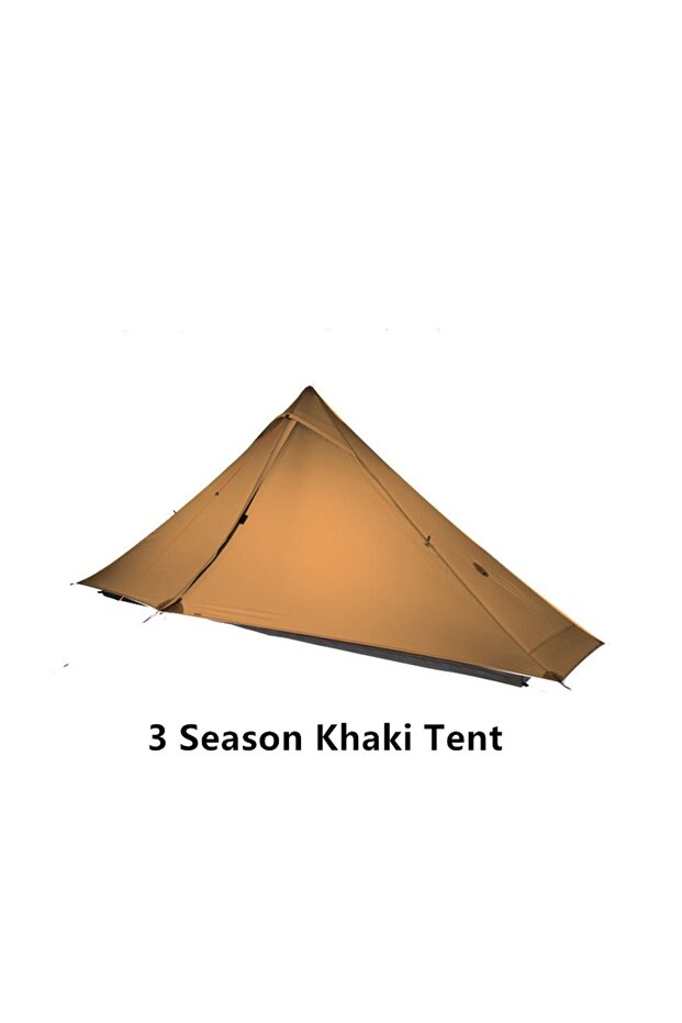 3 Season Khaki New Version FLAME'S CREED Lanshan 1 Pro Tent 3/4 Season 230*90*125cm 2 Side 20d Silny