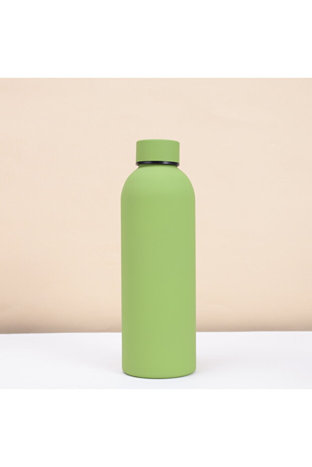 500ml Green 500ml Insulated Bottle Solid Color 304 Stainless Steel Jug with Lid Large Capacity Ice C