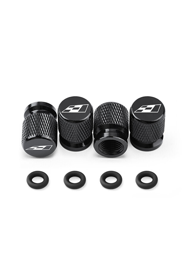 Black Racing Flag Emblem Badge Car Wheel Tire Valve Caps Tyre Stem Covers For Seat 300 Race Flag FR