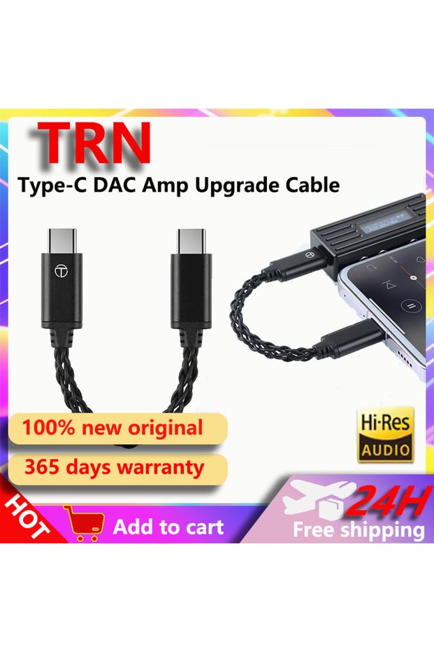 Type C To Type C TRN TO USB C DAC Amp Type-C To Type-C Upgrade Cable Adapter