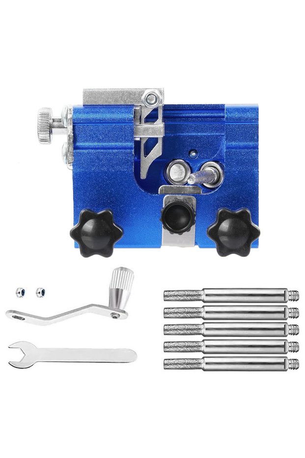 1Set(10Pcs)Blue Portable Chainsaw Sharpener Manual Chain Sharpening Kit with Burr Stone Ideal for Lu