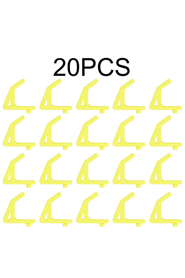 20pcs Yellow 5-20pcs Universal Hooks For Shelving With 10.3mm Hole Spacing Storage Hooks Garage Auxi