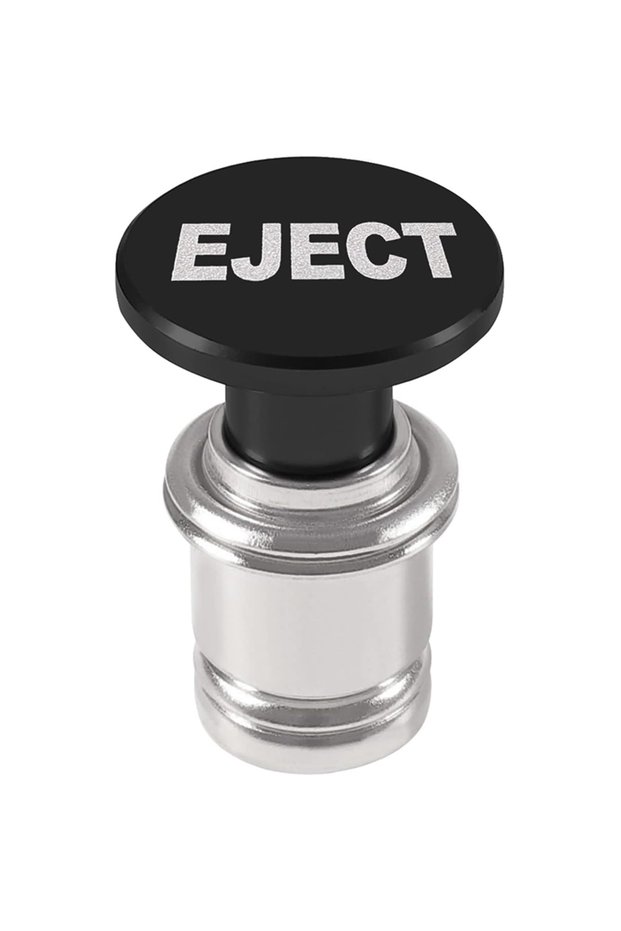 Black Eject Fire Missiles Button Car Cigarette Lighter Anodized Aluminum Universal 12-Volt Replaceme