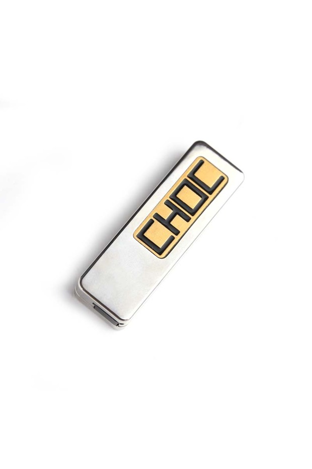 Silver Chocolate EDC Fingertip Straight Push Metal Push Cards Decompression Desktop Toy Gift Office
