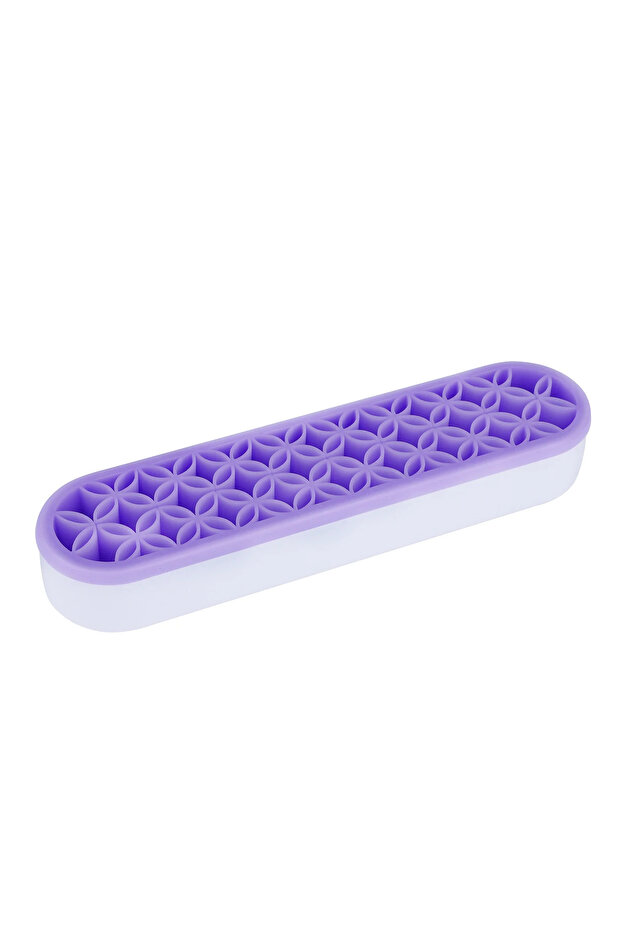 Purple Silicon Nail Brush Makeup Brush Display Stand Rack Storage Case Brush Drying Shelf Brush Hold