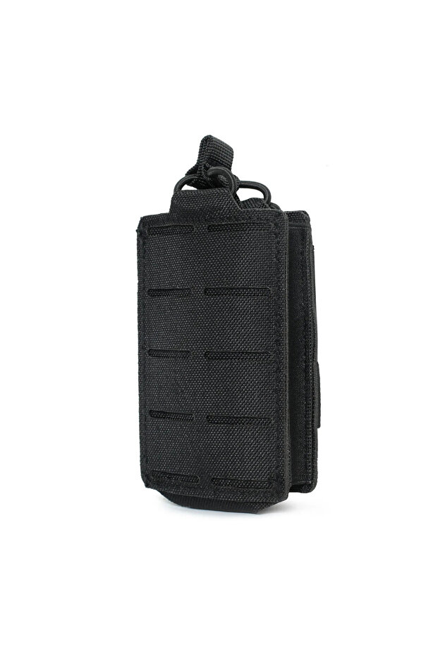 Black M4 M16 AR15 5.56mm magazine pouch, single magazine holster, MOLLE compatible, EDC waist pouch