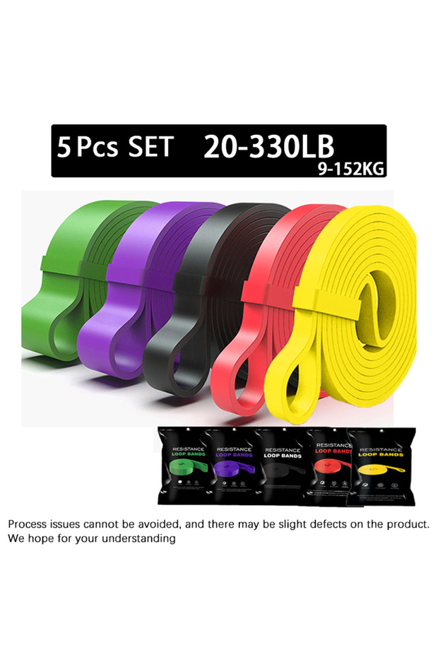 5 PCS 20~230lbs Heavy-Duty Resistance Band Agility Training Workout Gym Equipment Yoga Pilates Acces